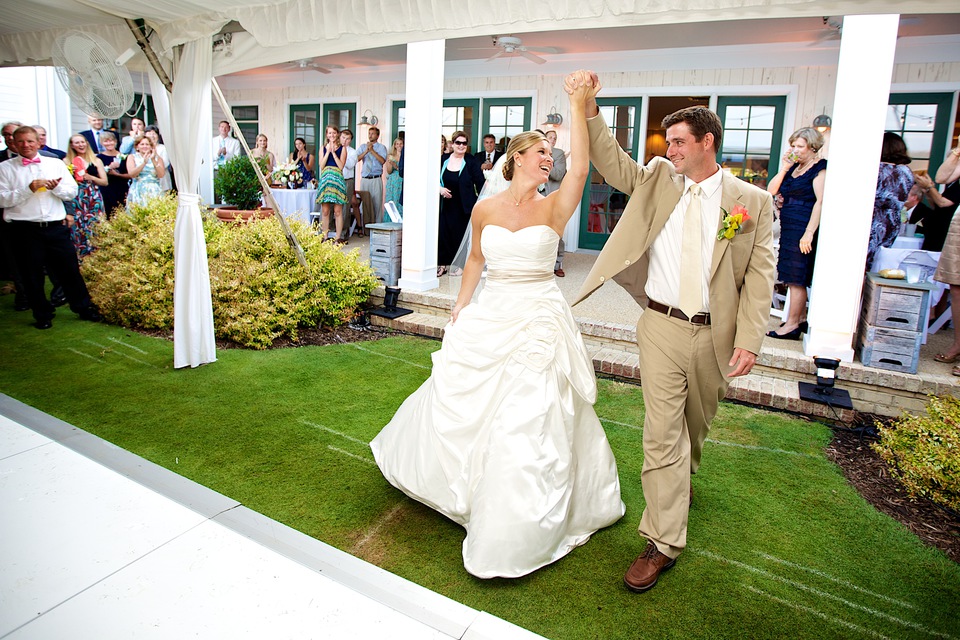 bride and groom wedding reception introduction