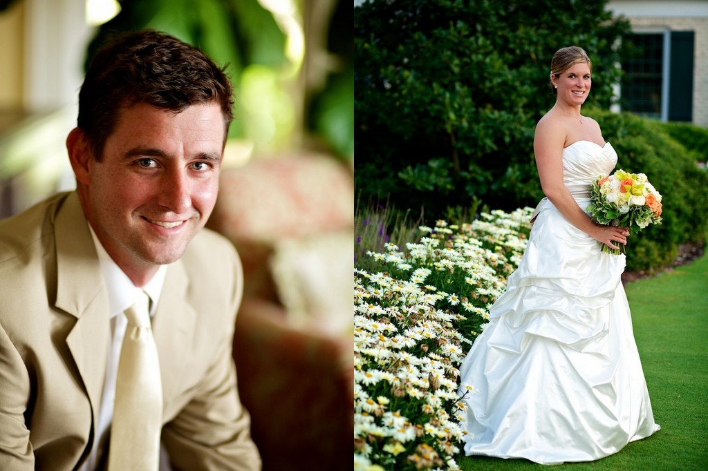 bride and groom at bayville country club