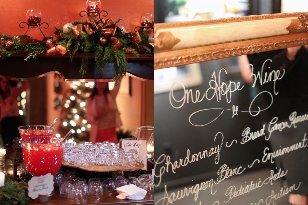 holiday punch display and mirror