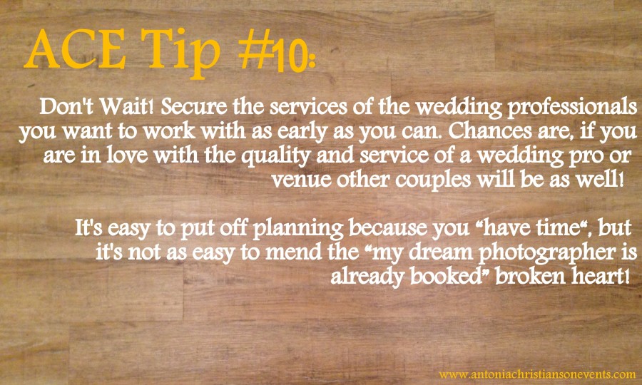 Weekly Tuesday Planning Tips: Antonia Christianson Events