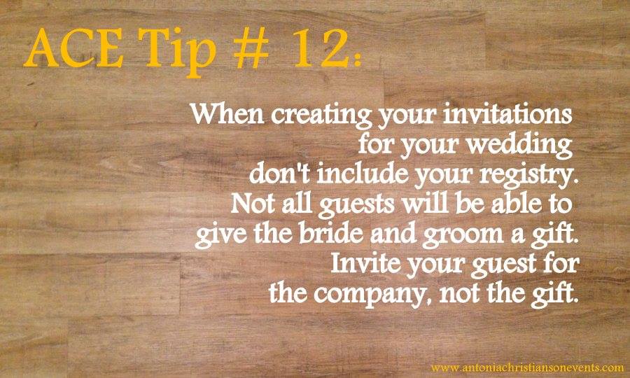 Weekly Tuesday Planning Tips: Antonia Christianson Events