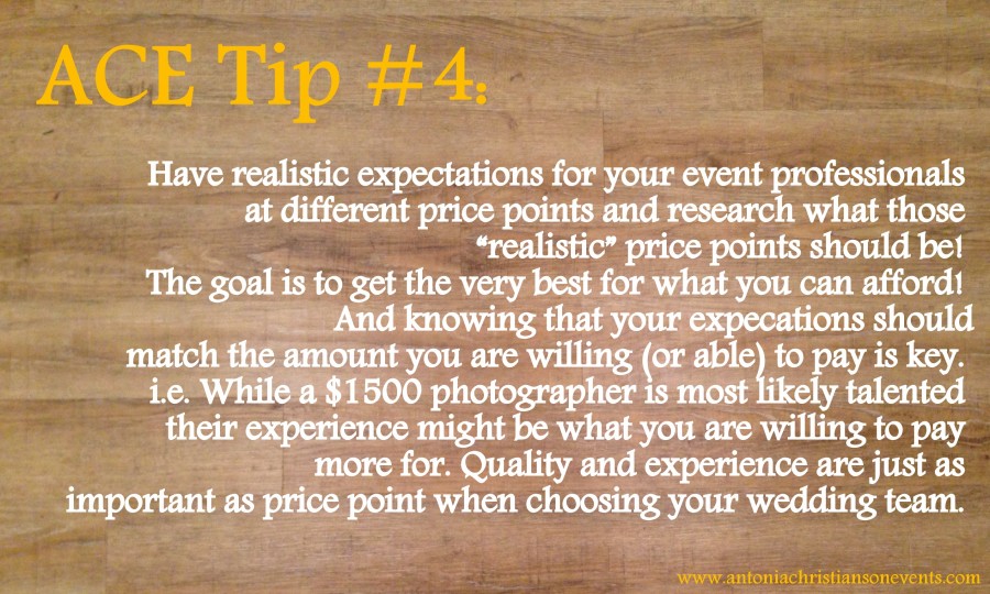 Weekly Tuesday Planning Tips: Antonia Christianson Events