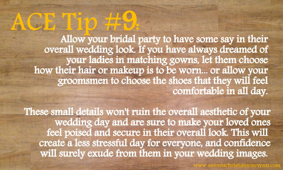 Weekly Tuesday Planning Tips: Antonia Christianson Events